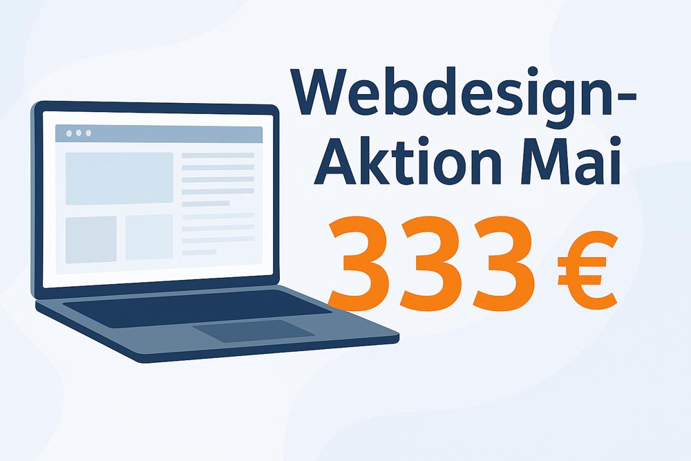 Webdesign-Aktion im Mai: Mini-Website zum Festpreis von nur 333 €